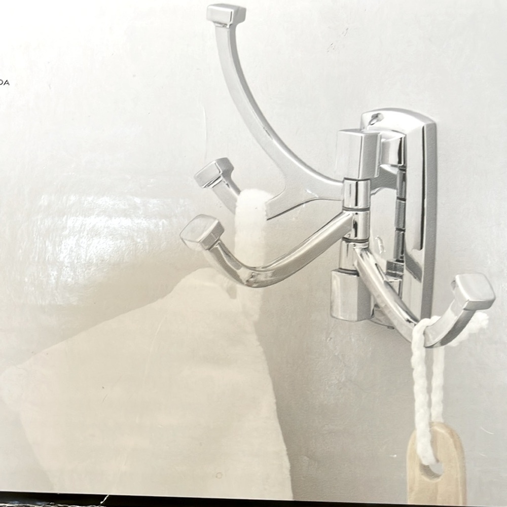 NIB Chrome multiple swivel hook, 3 adjustable arms quality DELTA Portwood design